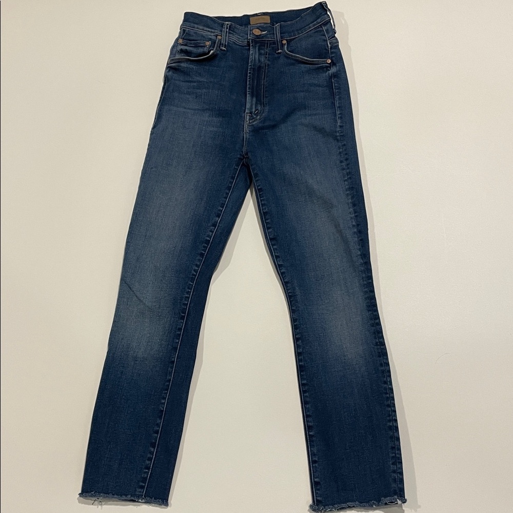 MOTHER jeans High Waisted Rail Ankle Fray size 24